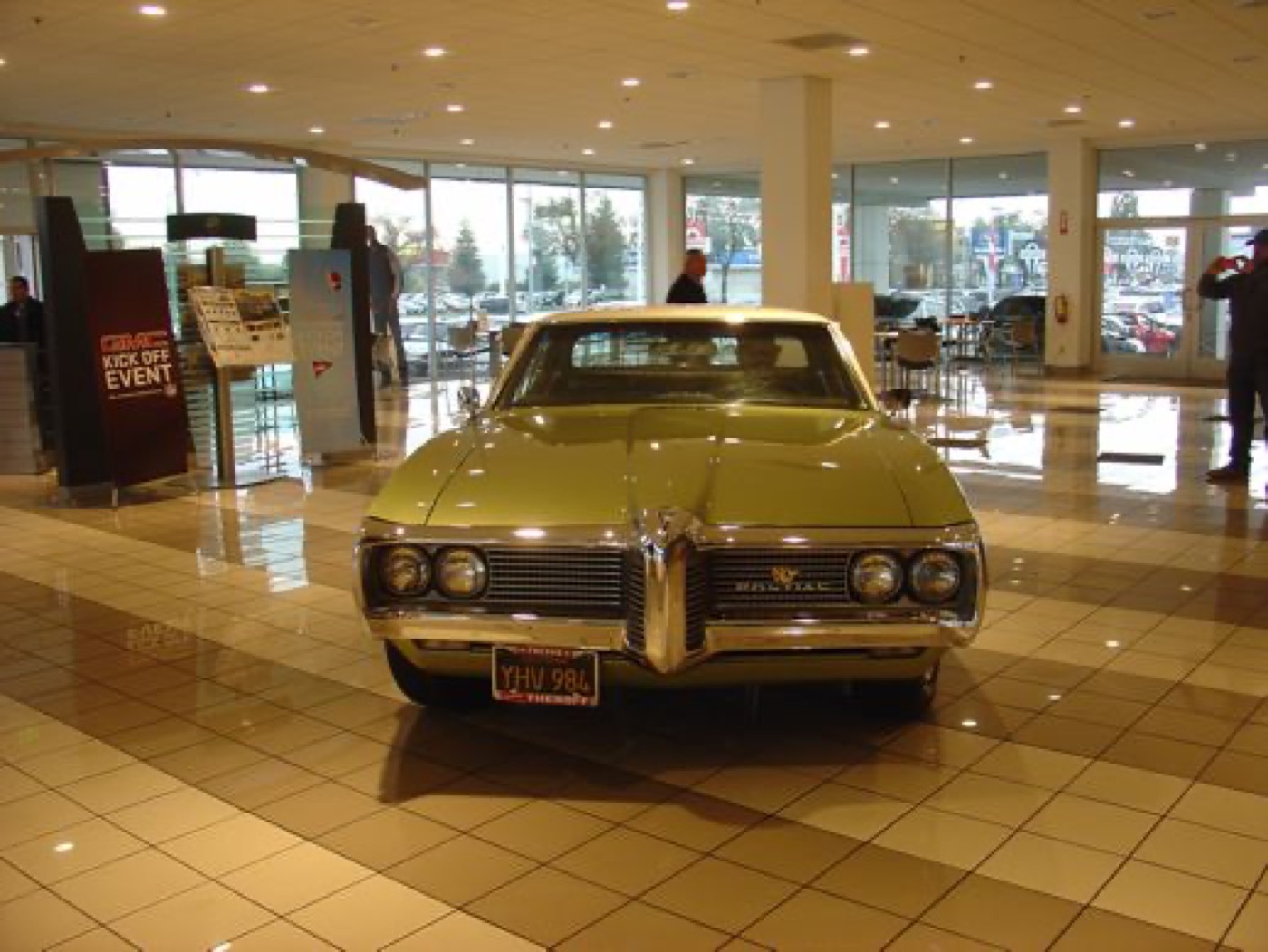 Classic Pontiac hardtop on showroom tile