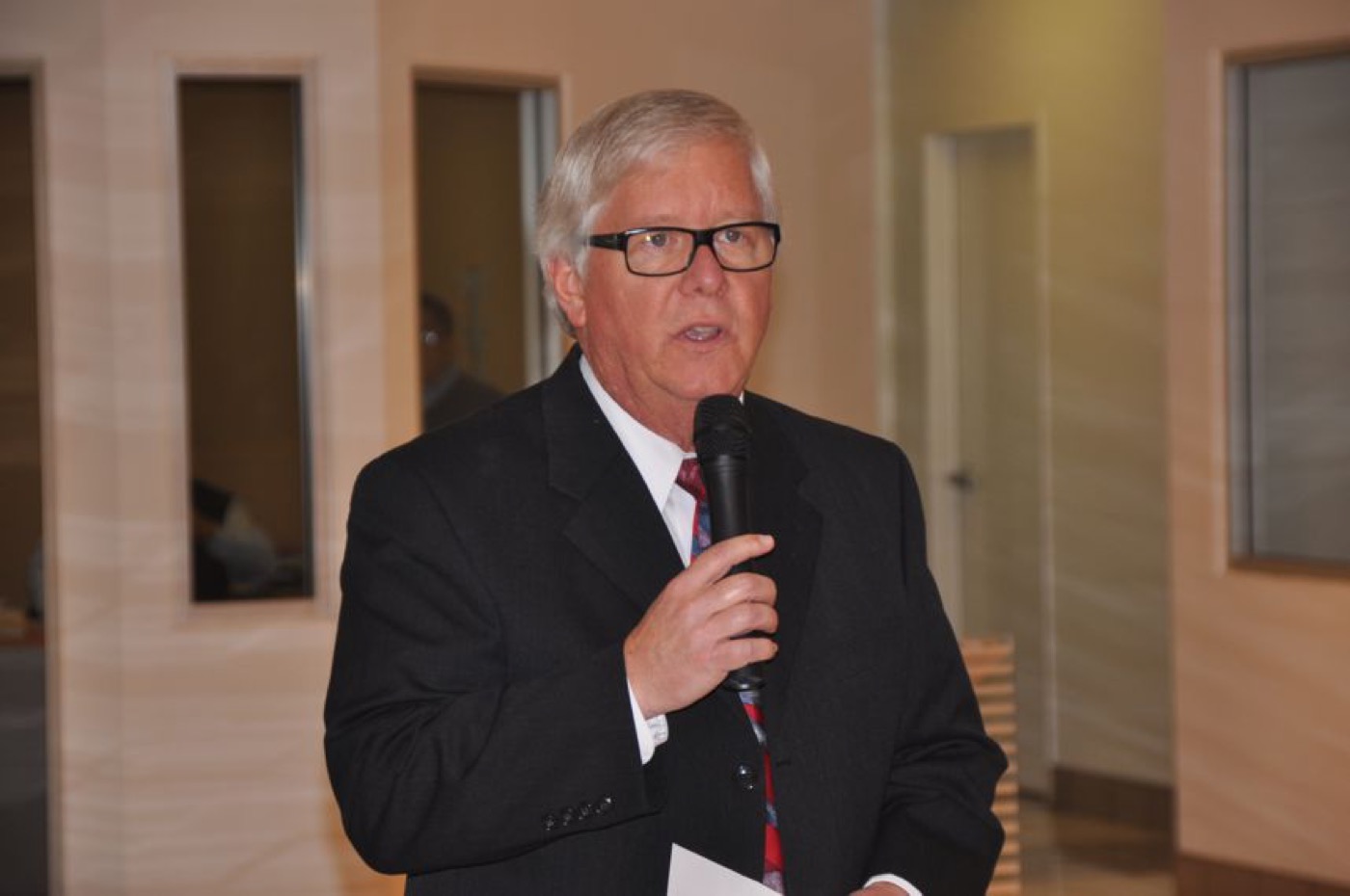Distinguished member addressing the club crowd